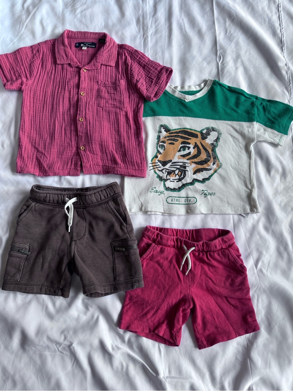 Toddler Boys Outfit Bundle 3T-4T Ben Sherman Old Navy Shirts Shorts